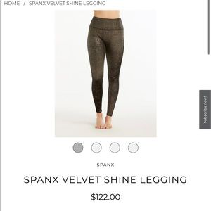 SPANX velvet shine leggings